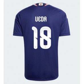 Japan Ayase Ueda #18 Hjemmebanetrøje VM 2026 Kortærmet
